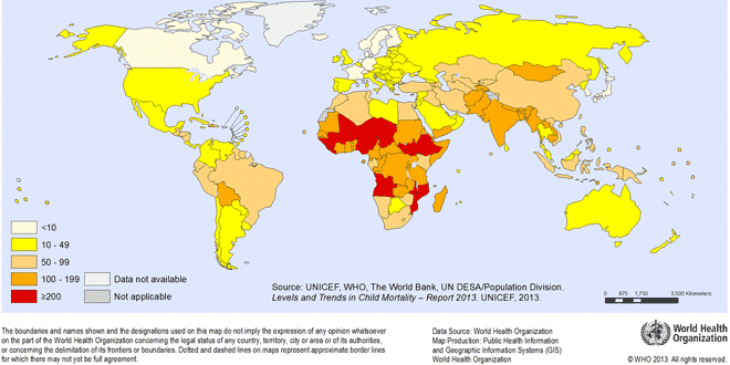 Under 5 Mortality by Country
